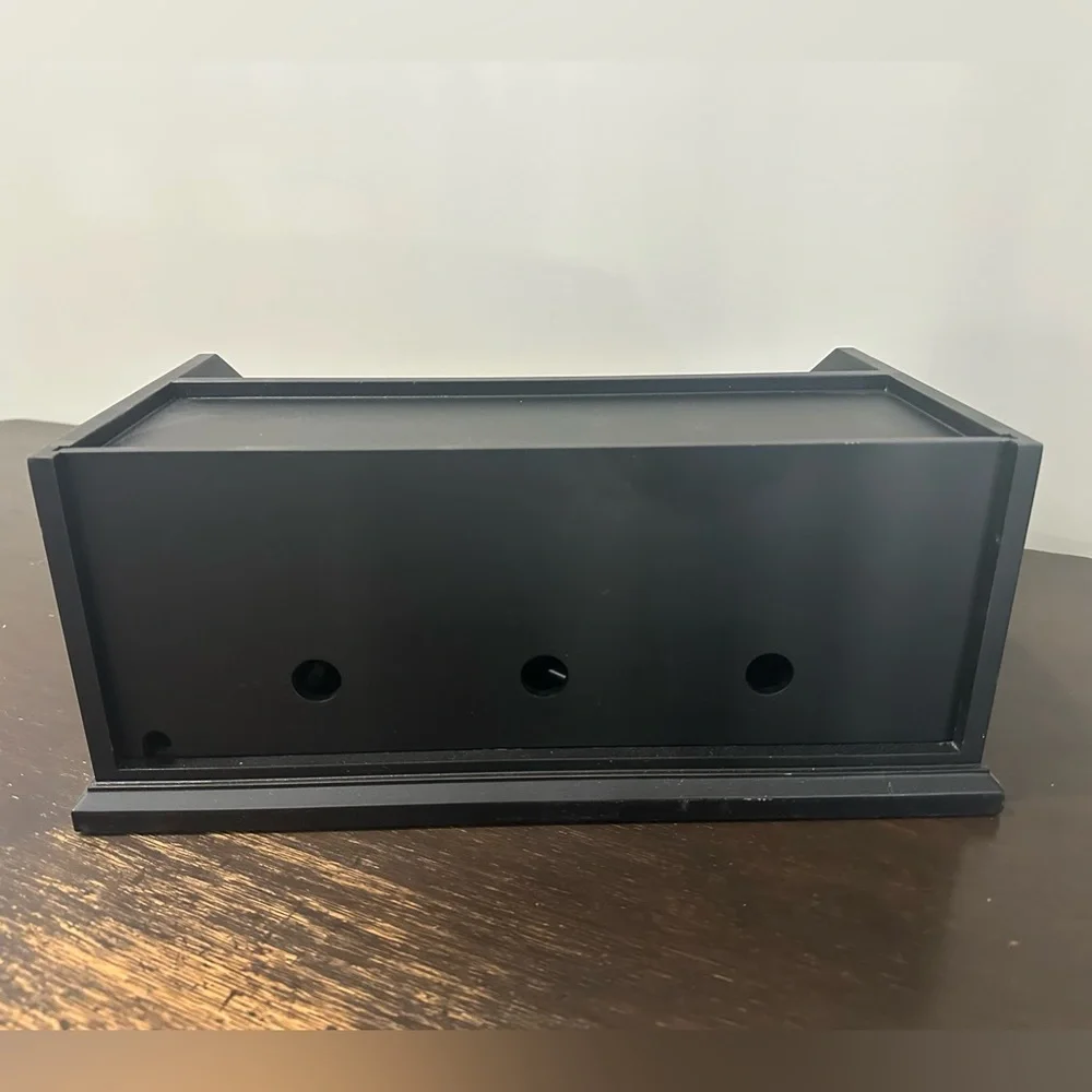 Pottery Barn Black Cable Management Charging Station Desk Stationery Organizer